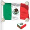 G128 2 Pack: Mexico Mexican Flag | 3x5 Ft | LiteWeave Pro Series Printed 150D Polyester, 4 Corner Brass Grommets | Country Flag, Vibrant Colors, Perfect For Balcony, More Durable Than 100D 75D Poly